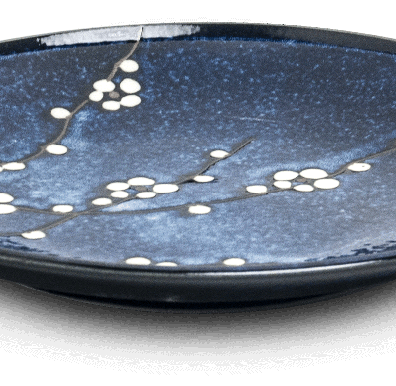 Hana Blue Breakfast Plate