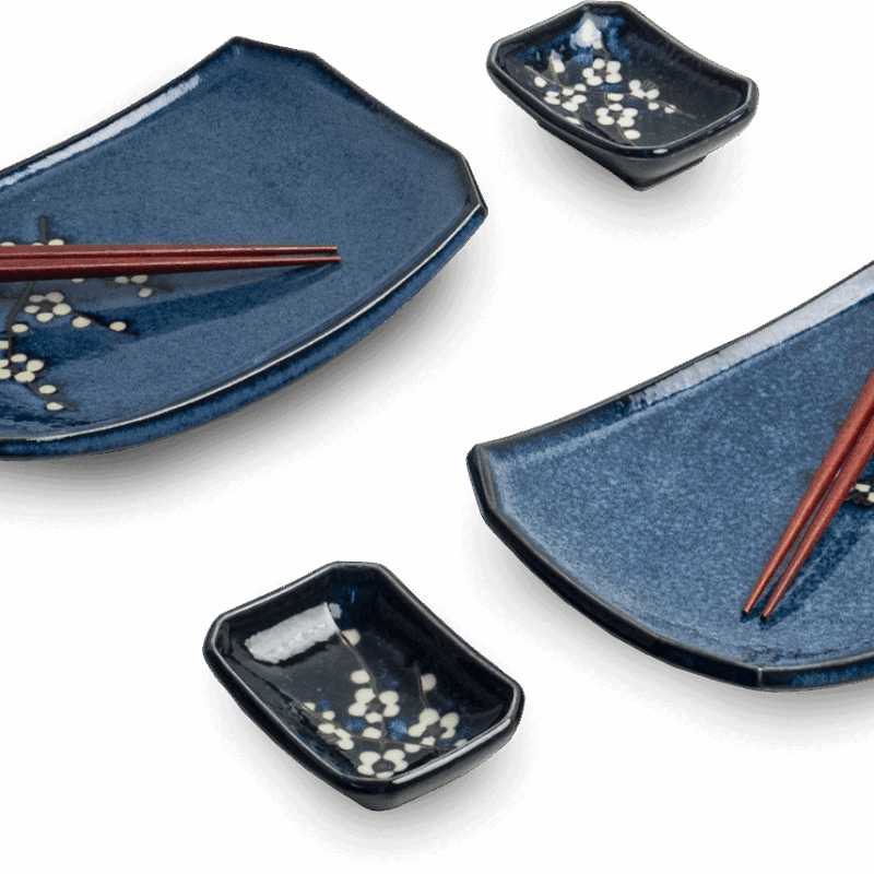 Hana Blue sushi set