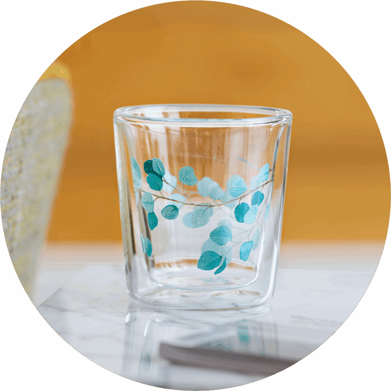 Eigenart Double-Walled Drinking Glass Eucalyptus